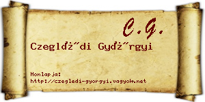 Czeglédi Györgyi névjegykártya