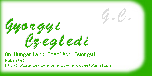 gyorgyi czegledi business card