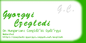 gyorgyi czegledi business card